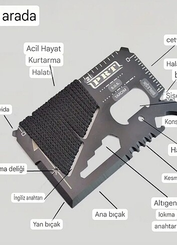 Titanyum çok amaçlı kart