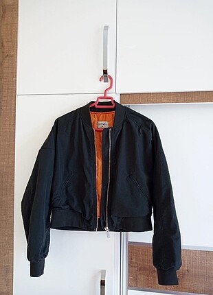 Siyah bomber ceket