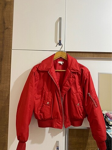m Beden Topshop kırmızı bomber ceket
