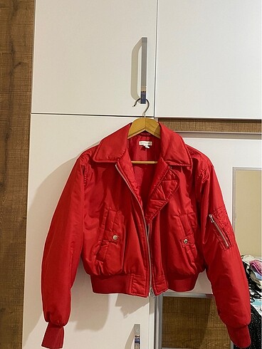 m Beden kırmızı Renk Topshop kırmızı bomber ceket