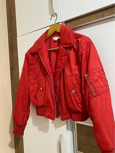 Topshop Topshop kırmızı bomber ceket
