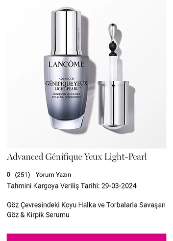 Lancome Göz ve kirpik serumu