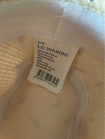 1-2 Yaş, 19 cm Beden ten rengi Renk Lc Waikiki çocuk plaj şapkası