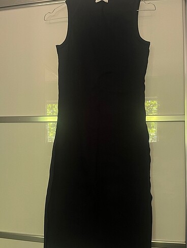 Kolsuz lacivert elbise - Görsel 2