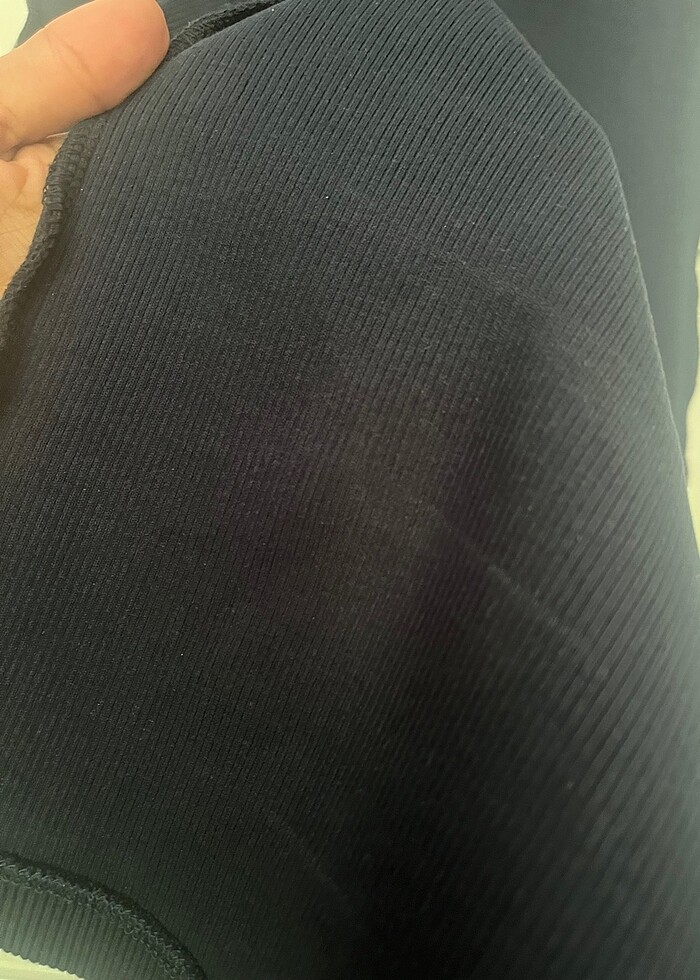 Kolsuz lacivert elbise - Görsel 3