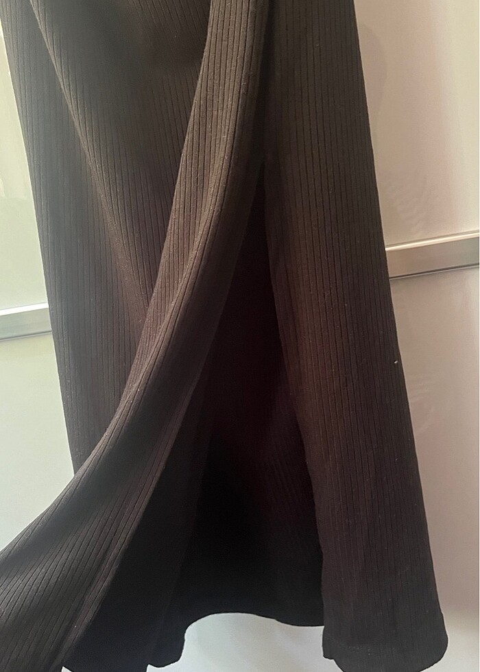 Addax siyah yırtmaçlı elbise - Görsel 2