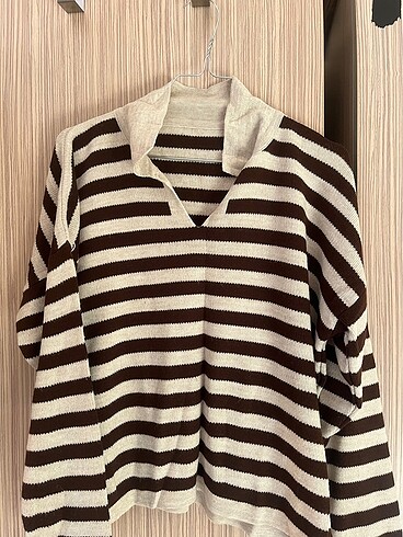 Kahverengi polo yaka triko kazak jose clothing - Görsel 2