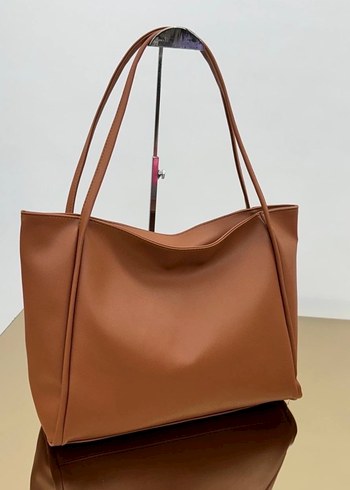 Kahverengi Deri Minimalist Kadın Çanta - Görsel 2