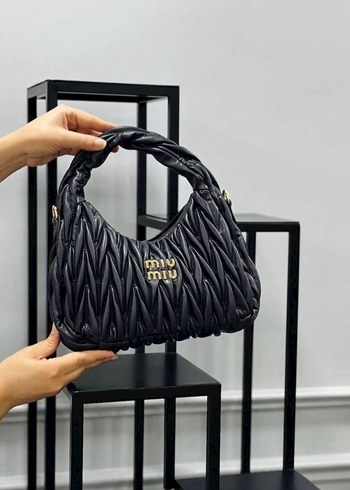 Siyah Nakışlı Kadın Bel Çantası - Görsel 2