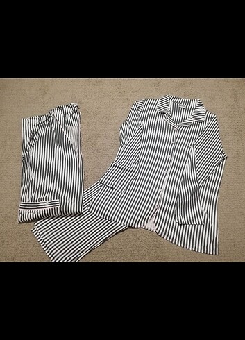 Nena collection sabahlık pijama takımı cizgili