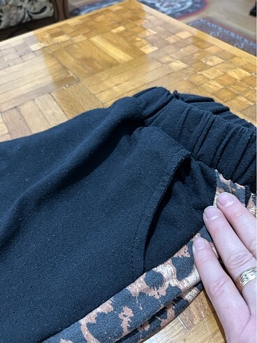 m Beden siyah Renk Leoparlı pijama takımı