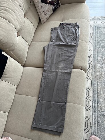 Erkek gri yazlık keten pantolon