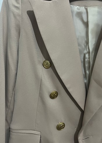 S Beden Bej Kadın Ceket - Görsel 3