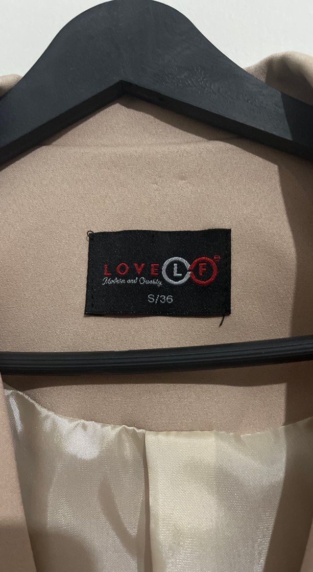 S Beden Bej Kadın Ceket - Görsel 2