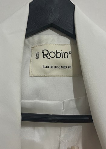 Düğmeli Beyaz Kadın Blazer Ceket - Görsel 2