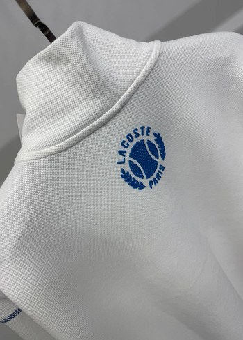 Lacoste Beyaz Fermuarlı Sweatshirt - Görsel 3