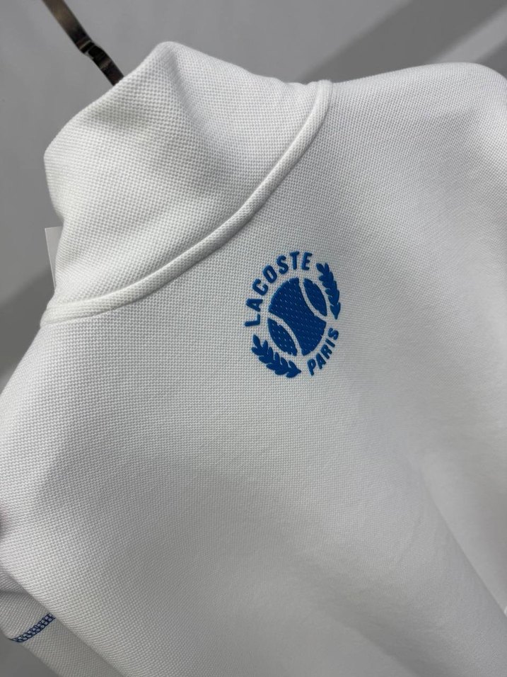 Lacoste Beyaz Fermuarlı Sweatshirt - Görsel 3