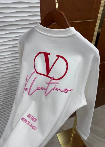 Beyaz erkek Pamuklu Salaş Sweatshirt - Görsel 3