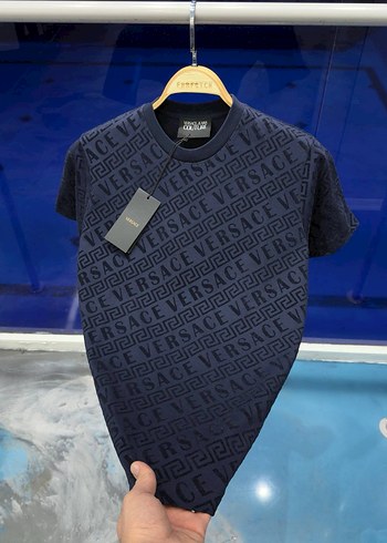 Lacivert Baskılı Erkek Tişört - Görsel 3