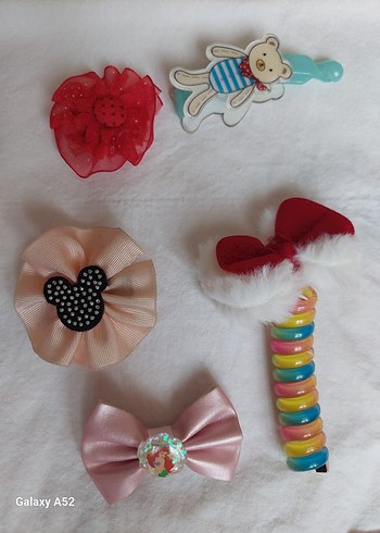 Renkli Desenli Çocuk Saç Tokaları ve Kurdeleler - Görsel 6