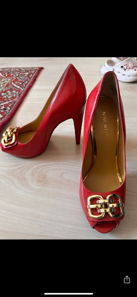 Parlak Deri Tokalı Stiletto - Görsel 4