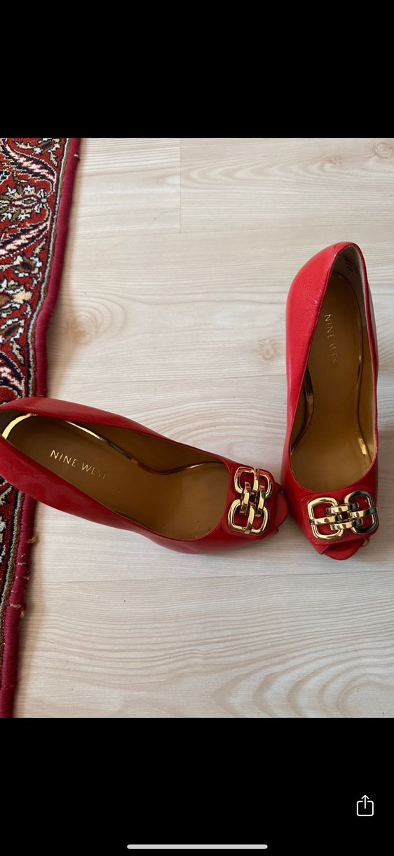 Parlak Deri Tokalı Stiletto - Görsel 2