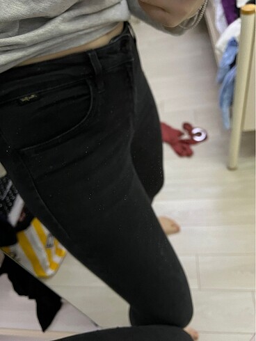 Antrasit mavi jeans taşlı
