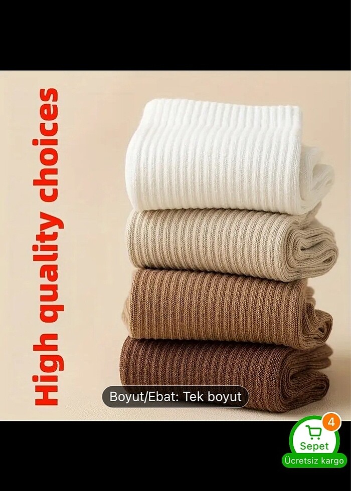 Kutulu Düz Kolej Çorabı 6?lı Dikişsiz Premium - Görsel 5