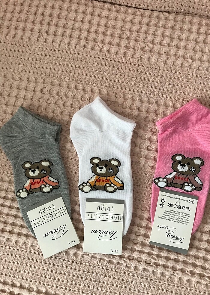 Teddy Bayan Patik Çorap - Görsel 3