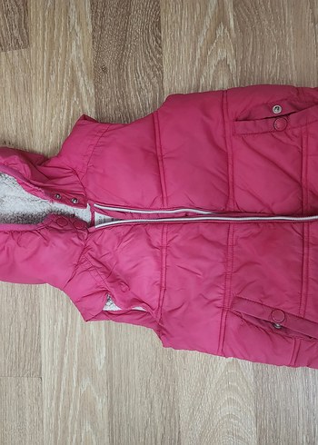 Kız Çocuk Pembe Kürklü Kapüşonlu Yelek zara - Görsel 3