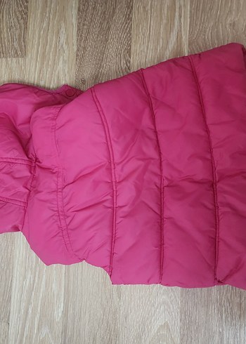 Kız Çocuk Pembe Kürklü Kapüşonlu Yelek zara - Görsel 4