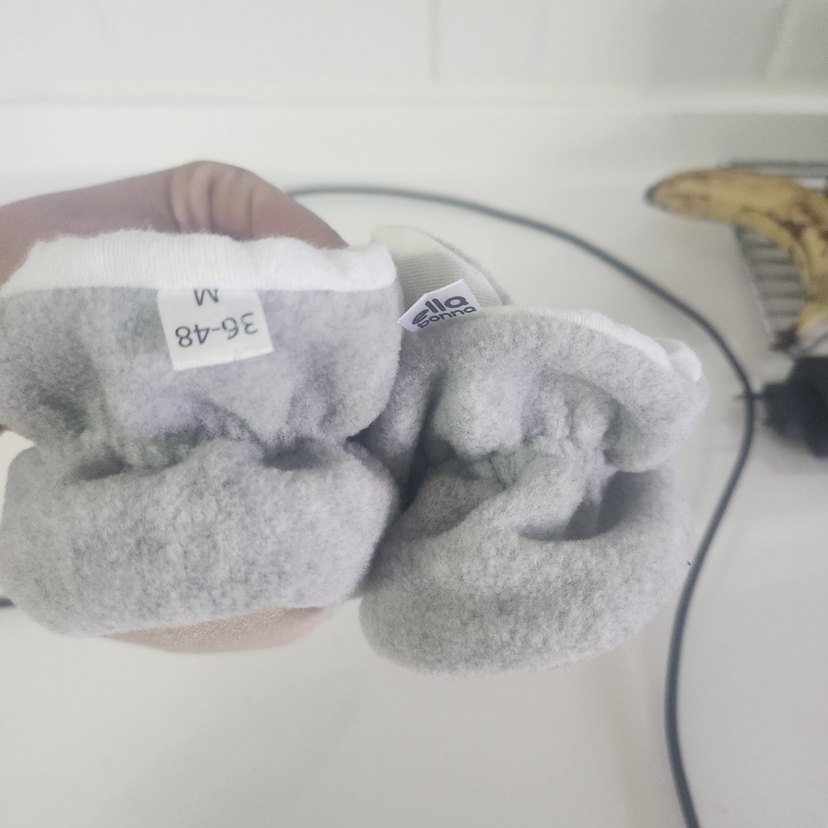 Orjinal ella bonaErkek Çocuk Gri Sıcak panduf patik - Görsel 2