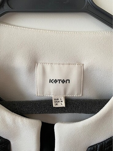 Koton Koton siyah desenli ceket