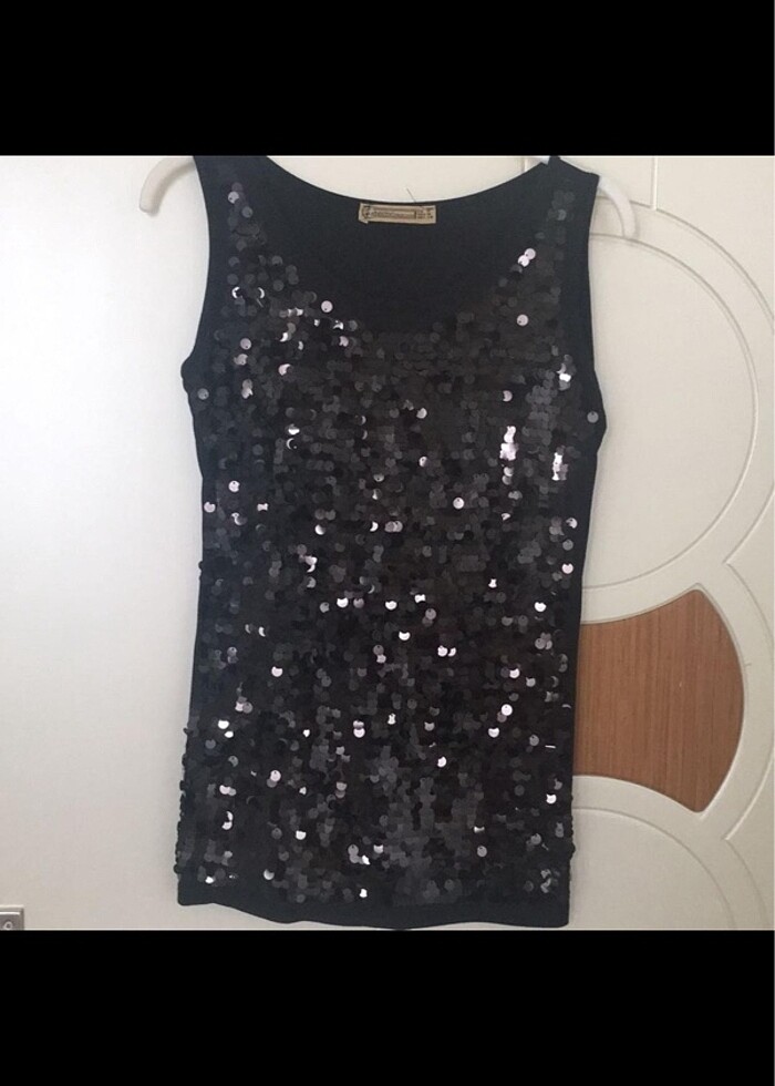 Payetli sıfır kol atlet - Görsel 2