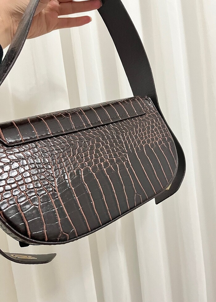 Acı kahve orta boy çanta - Görsel 5