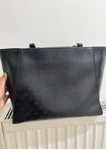 Pierre cardin Siyah Deri Baskılı Fermuarlı Kadın Çanta - Görsel 5