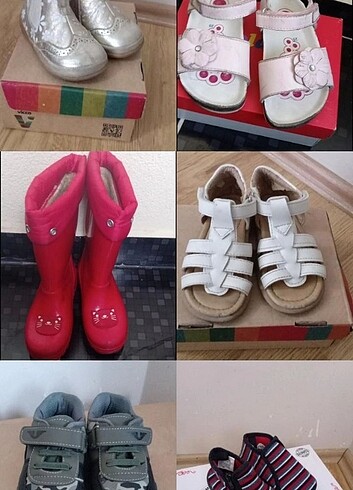 Kız Çocuk Yağmur Botu Çizme İlkadım Spor Ayakkabı Sandalet Babet - Görsel 15