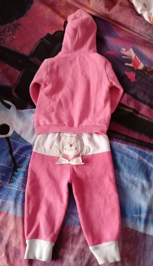 Kız Çocuk Uzun Kollu Kapüşonlu Alt Üst Takım - Görsel 2