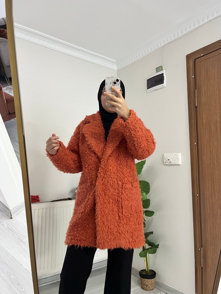 Turuncu Peluş Kaban - Görsel 2