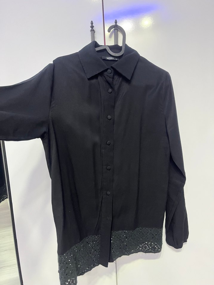 Siyah Uzun Kollu Salaş Siyah Etek Takım - Görsel 4