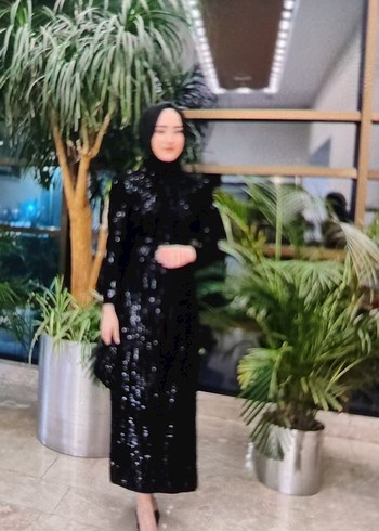 Abiye Uzun Siyah Drapeli Abiye Elbise