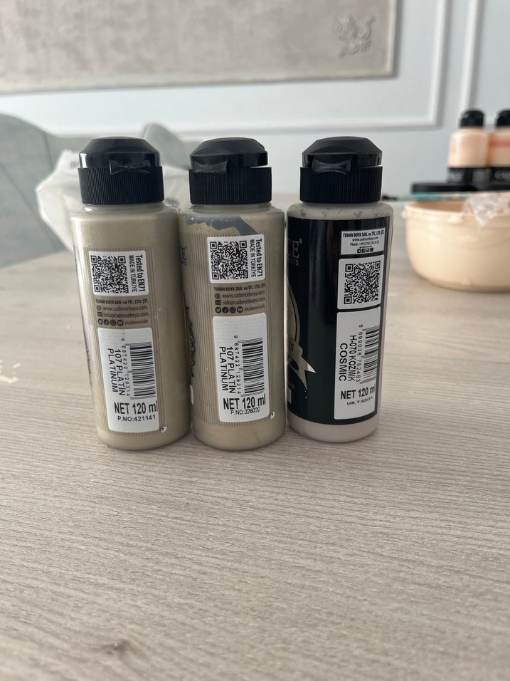 Cadence 3'lü Akrilik Boya Seti - Platin Gri Tonları - Görsel 2