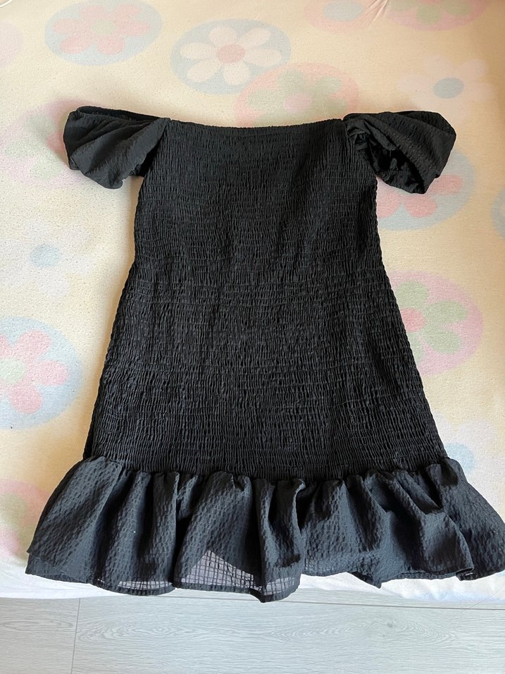 Kadın Siyah Straplez Mini Elbise - Görsel 2