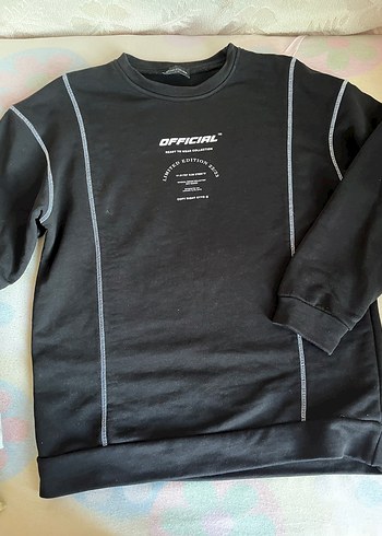 Siyah Baskılı Kadın Sweatshirt - Görsel 2