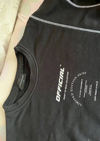 Siyah Baskılı Kadın Sweatshirt - Görsel 3