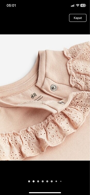 H&M HM Bebek 2 Parçalı Pamuklu Set