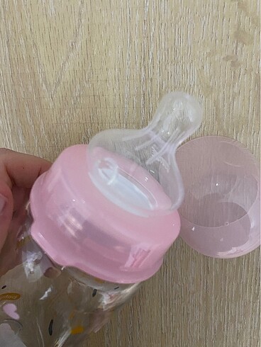 Beden pembe Renk 240 Ml Cam Biberon