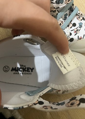 Beyaz Renkli Mickey Baskılı Spor Ayakkabı - Görsel 4