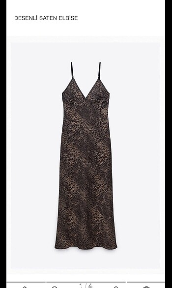 Zara çok satan leopar elbise