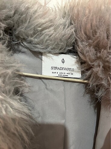 Stradivarius Stradivarius small beden gri kürk
